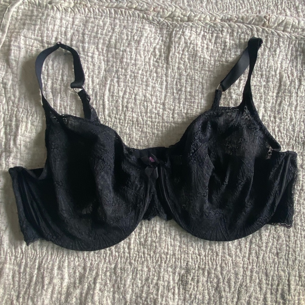 Adore Me underwire unlined bra black 46DD great condition